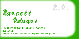 marcell udvari business card